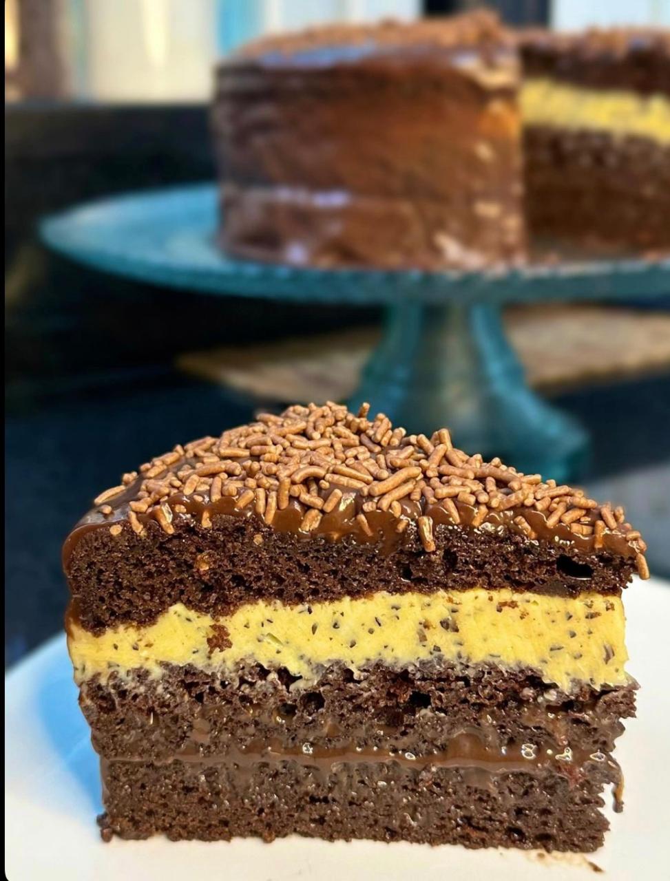 Bolo de Maracujá com Chocolate